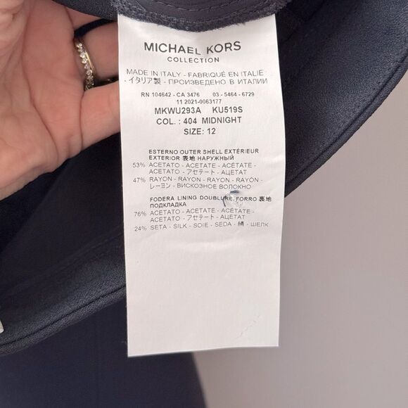 Michael Kors Collection Samantha Pleated Straight Leg Maritime Trouser Pants 12 - Picture 4 of 5